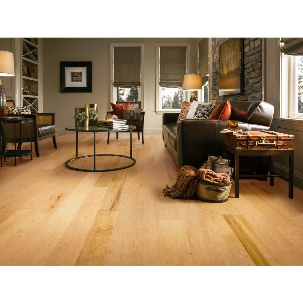 Natural Maple 5" Wide Click-Lock Engineered Hardwood Flooring