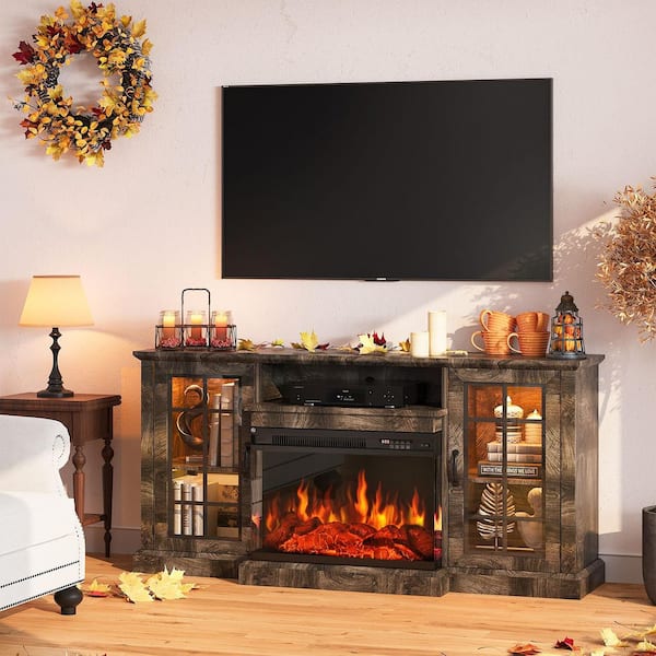 80 in. Freestanding Electric Fireplace TV Stand with 36 in. Infrared Heater in White