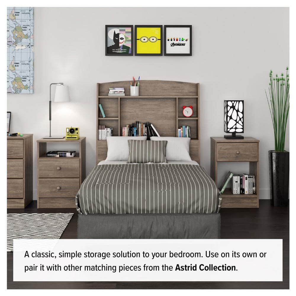 Drifted Gray Astrid 4-Drawer Lacquered Pine Chest