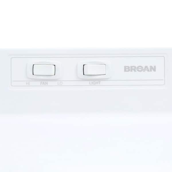 Broan-NuTone 413001 Non-Ducted Ductless Range Hood 30-Inch, White & 423001  30-inch Under-cabinet Range Hood with 2-Speed Exhaust