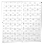 32 in. x 32 in. Overall Size White Metal Pegboard Pack with Two 32 in. x 16 in. Pegboards