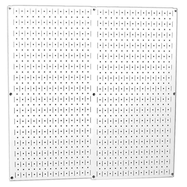 Wall Control 32 in. x 32 in. Overall Size White Metal Pegboard Pack with Two 32 in. x 16 in. Pegboards