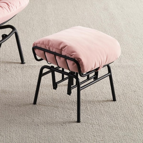 Allwex Magic Pink Flannelette Velvet Glider Rocking Ottoman Pillow