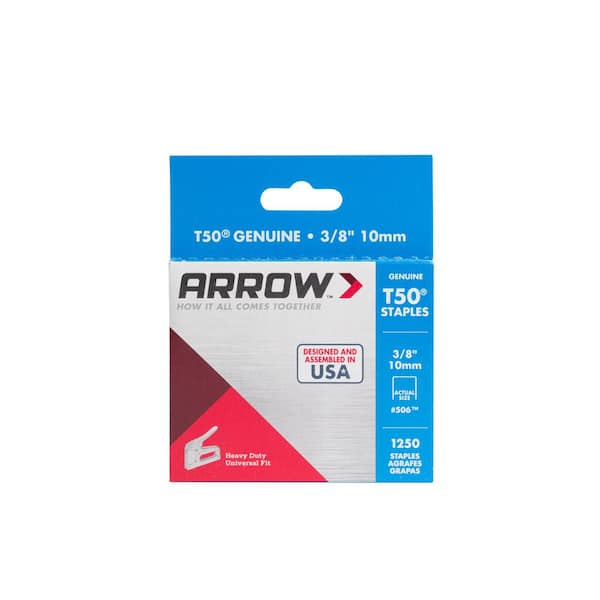 Arrow T50 3/8 in. Leg x 3/8 in. 506 Galvanized, Medium Crown