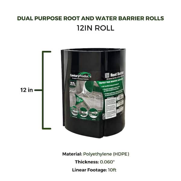 Unbranded 12 in. D x 120 in. L Polyethylene Dual Purpose Root and Water Barrier Rolls
