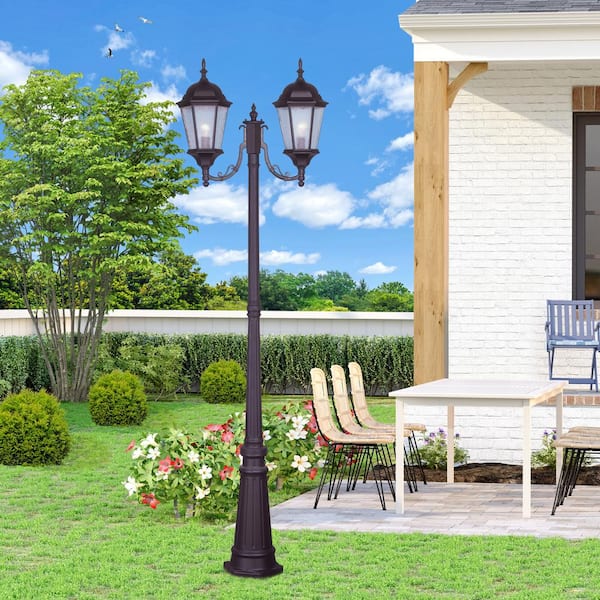 Hamilton 2 Light Bronze Outdoor 2 Head Post