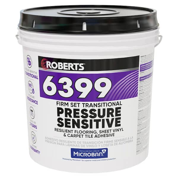 6399 4 Gal. 12 Hour Dry Time Vinyl Firm Set Transitional Pressure-Sensitive Floor Adhesive in Off White