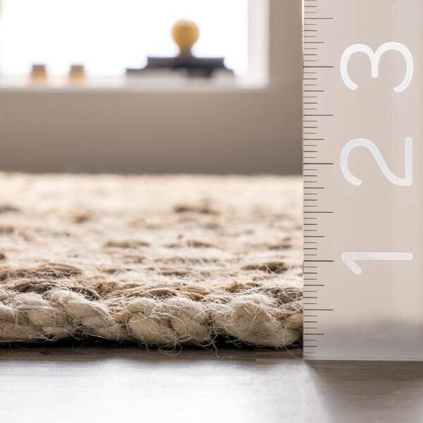 Natural nuLOOM Alanna Diamond Jute Runner Rug 2 6 x 8 Natural nuLOOM Alanna Diamond Jute Runner Rug 2 6 x 8