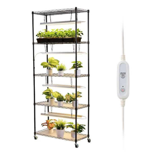 Plant Shelf with Grow Light, 6-Tier Indoor Plant Stand, 71 in. Tall Plants Display Rack, Full Spectrum Grow Lights