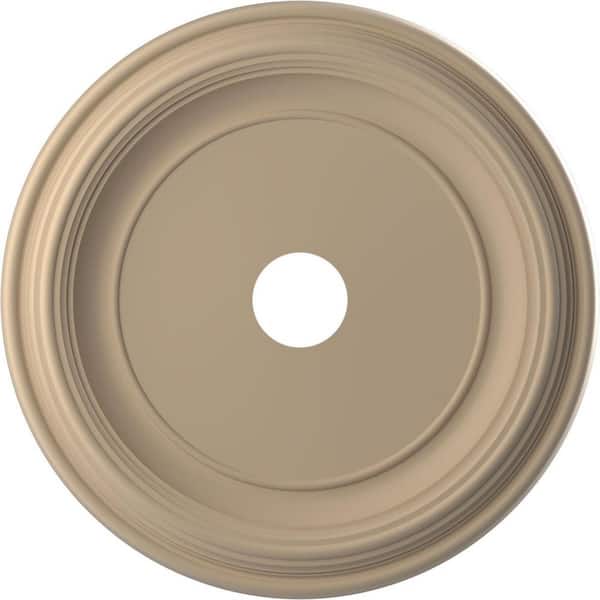 Ekena Millwork Traditional UltraCover Satin Smokey Beige 22 in. H x 22 in. W x 1.5 in. D Ceiling Medallion