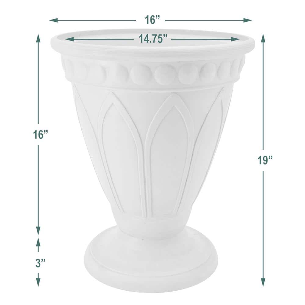 Black Medium Eco-Friendly Cone-Shaped Outdoor Planter