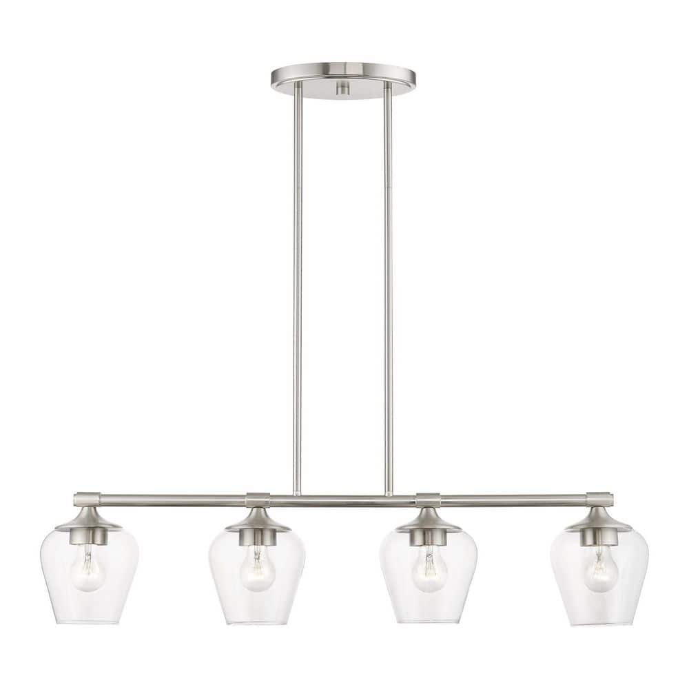 Hillbrook-4 Light Brushed Nickel Linear Chandelier price history on PriceWatchPro