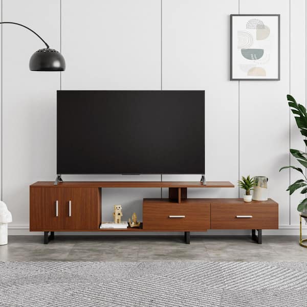 ACME Furniture GRANDVIEW TV SHELF TVボード Furinno Turn-N-Tube 24 in. French Oak Gray Particle Board TV