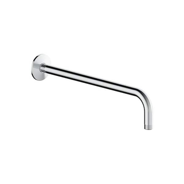 14.5 in. Wall-Mount Rain Head Shower Arm and Flange in Polished Chrome