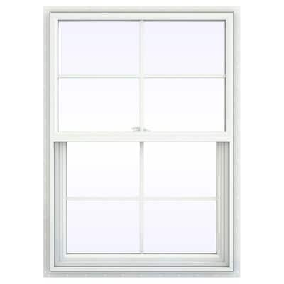 JELD-WEN 30 in. x 48 in. V-4500 Series White Single-Hung Vinyl Window ...