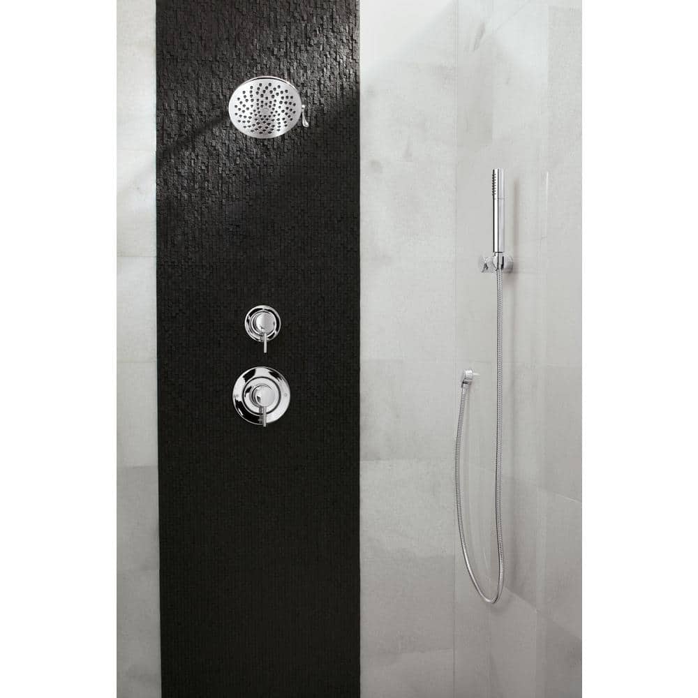 Chrome Wall-Mounted Lever Shower Handle Trim Kit