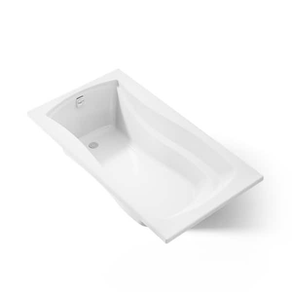 KOHLER Mariposa 66 in. x 36 in. Rectangular Soaking Bathtub with Reversible Drain in White