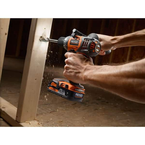 RIDGID 18V Cordless Drill/Driver and Brad Nailer Combo Kit with (1