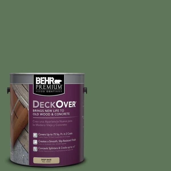 BEHR Premium DeckOver 1 gal. #SC-126 Woodland Green Solid Color Exterior Wood and Concrete Coating