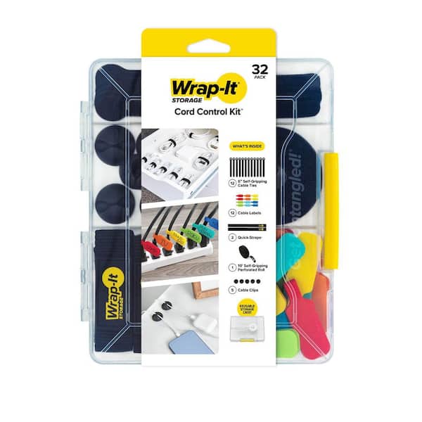 Cord Control Kit - 32 Pack Black