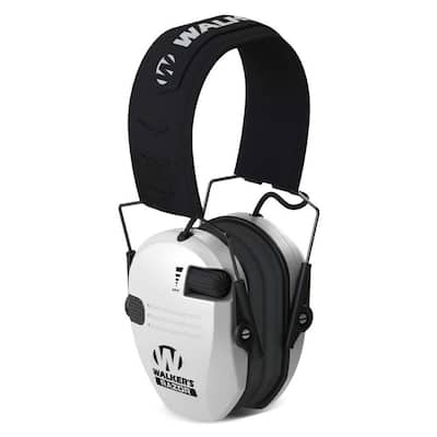 Slim Shooter Folding Ear Protection Muffs with NRR of 23dB, White
