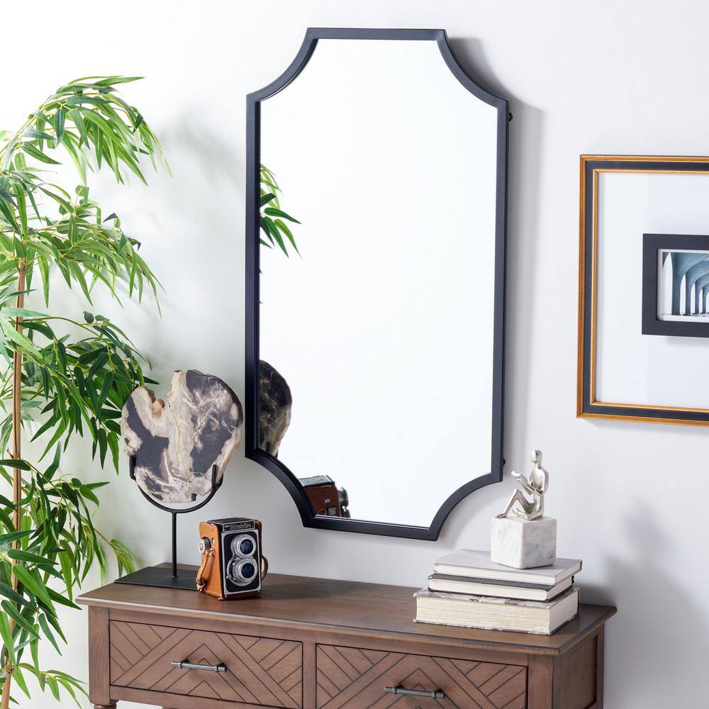Elenin 36" Black Wood Frame Rectangular Mirror