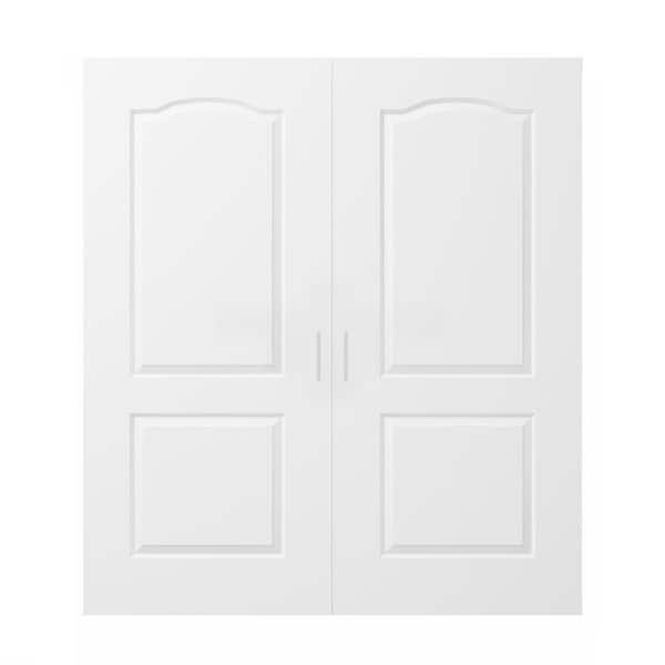 ARK DESIGN 72 in. x 80 in. (Double 36 in.) French Arch 2-Panel Painted ...