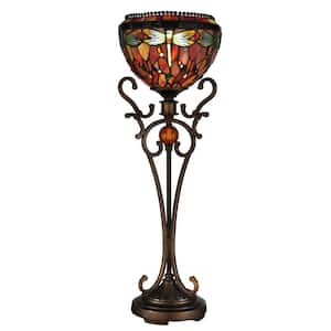 28 in. Briar Dragonfly Antique Bronze Sand Uplight Table Lamp