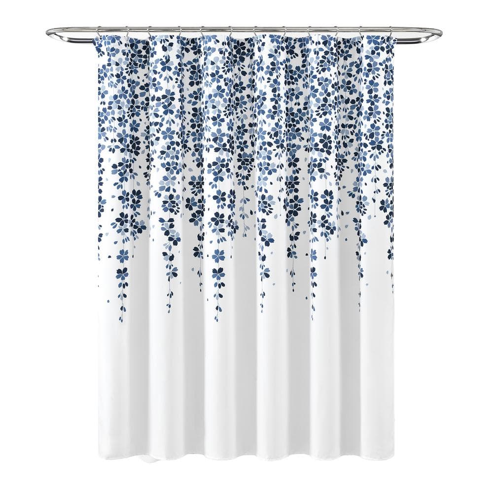 Boho Bliss: Colorful Floral Shower Curtain with Hooks – A