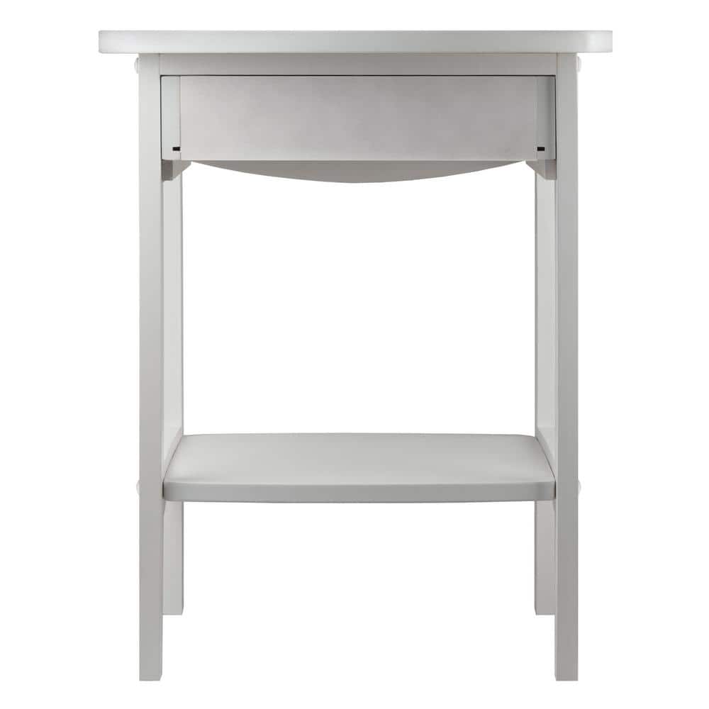 Elegant Claire White Solid Wood Square Nightstand with Storage