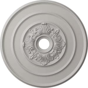 1-1/2 in. x 26 in. x 26 in. Polyurethane Traditional with Acanthus Leaves Ceiling Medallion, Ultra Pure White