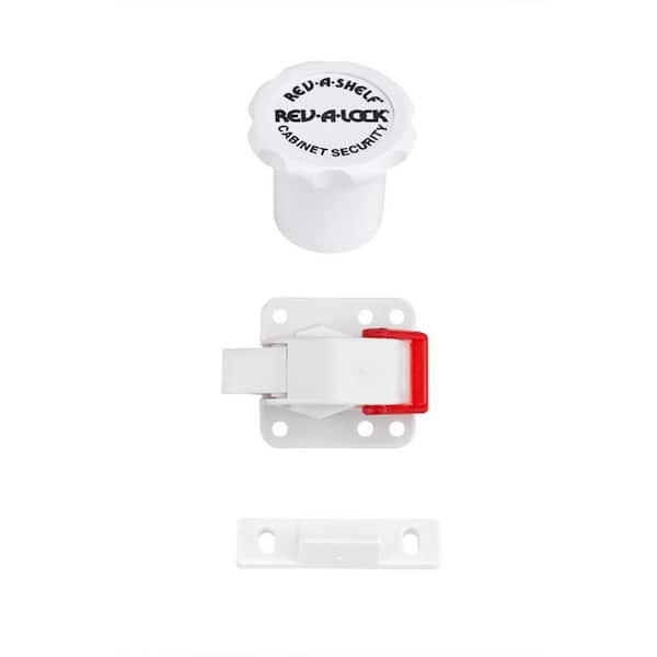 Rev-A-Shelf White Rev-A-Lock Magnetic Child-Safe Cabinet Security System