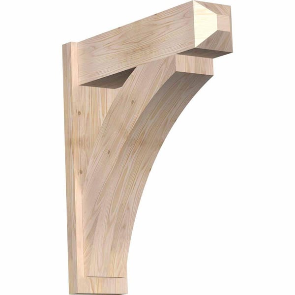 Ekena Millwork 8 in. x 32 in. x 28 in. Thorton Craftsman Smooth Douglas Fir Outlooker