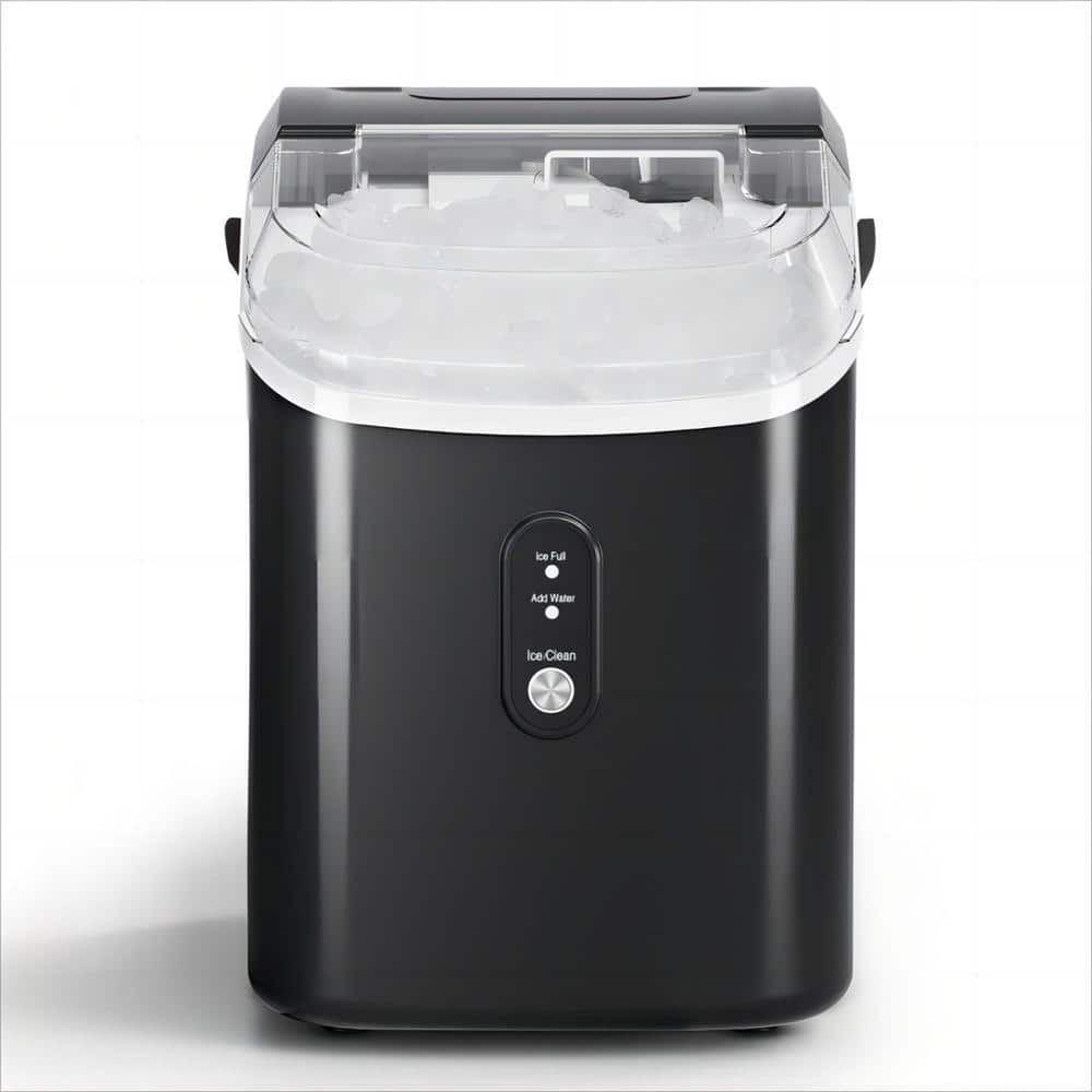 8.5 in. 33 lbs. Portable Nugget Ice Maker with Handle and Soft Chewable Ice in Black price history on PriceWatchPro
