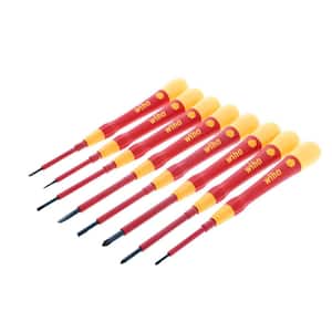 1000-Volt Insulated Pico Finish Precision Screwdriver Set Includes Slotted, Phillips (8-Piece)