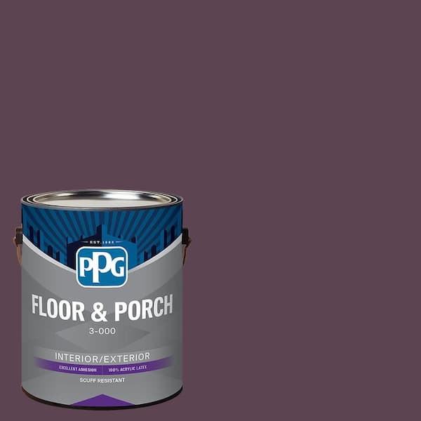 PPG 1 gal. PPG1046-7 Purple Basil Satin Interior/Exterior Floor and Porch Paint