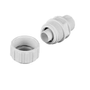 Flo-Lock™ PVC Gripper Adapter, 1 in. SDR-9 CTS X 1 in. MPT, White