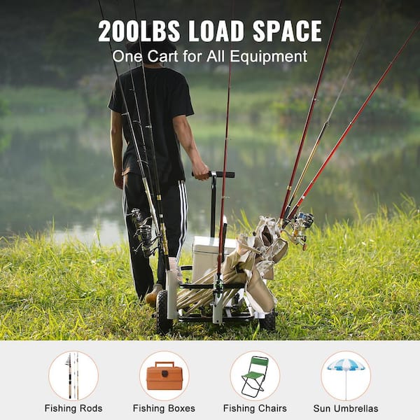 Bed Rail Fishing Rod Holder – 9 Rods – Full Size Truck Model – Beach Fishing  Carts