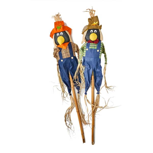 Worth Imports 60". Crow on Pole (Set of 2)