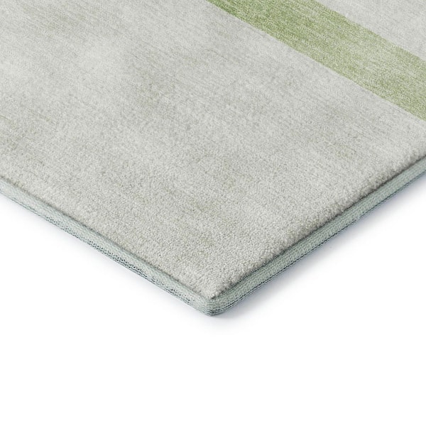 Mayfield Premium Machine Washable Abstract AMF2131 Green 10 ft. x 14 ft. Area Rug