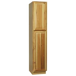 Hampton 18 in. W x 24 in. D x 90 in. H Assembled Pantry Kitchen Cabinet in Natural Hickory