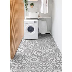 24 in. x 12 in. Valencia Grey Peel and Stick Floor Tiles (10-Tile, 20 sq. ft.)