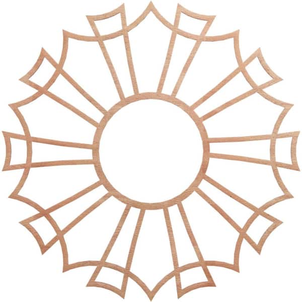 Ekena Millwork 0.25 in. x 34 in. x 34 in. Wood Medallion Moulding