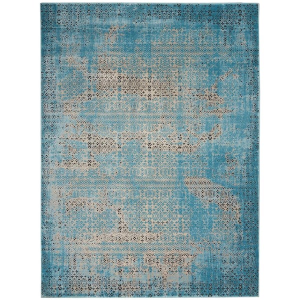 Karma Blue 5 ft. x 7 ft.Persian Vintage Area Rug