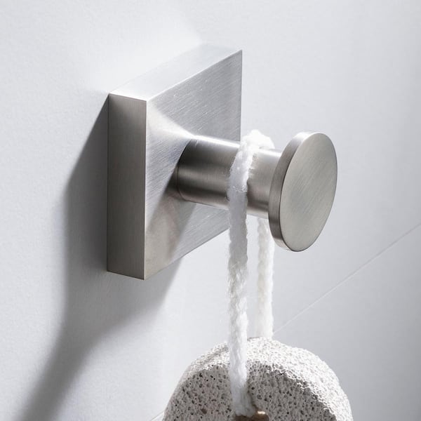 Ventus Bathroom Robe and Towel Hook in Brushed Nickel