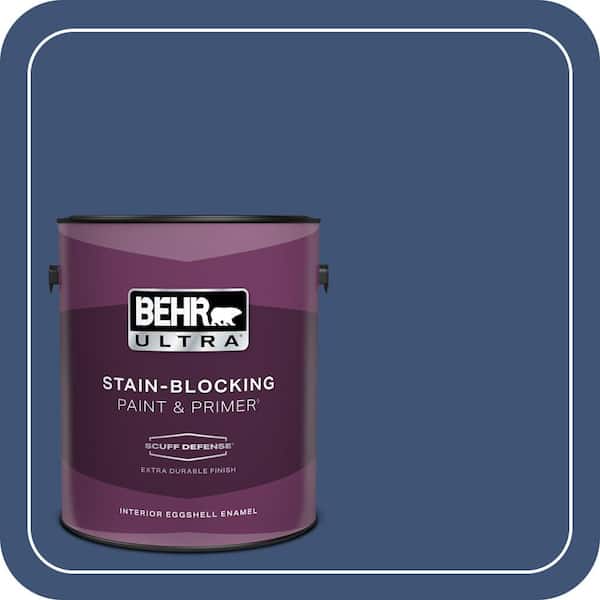 BEHR ULTRA 1 gal. #600D-7 Daring Indigo Extra Durable Eggshell Enamel Interior Paint & Primer