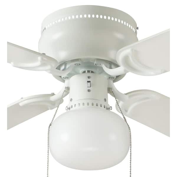 Hampton Bay Littleton II 42 in. LED Indoor Matte White Ceiling Fan