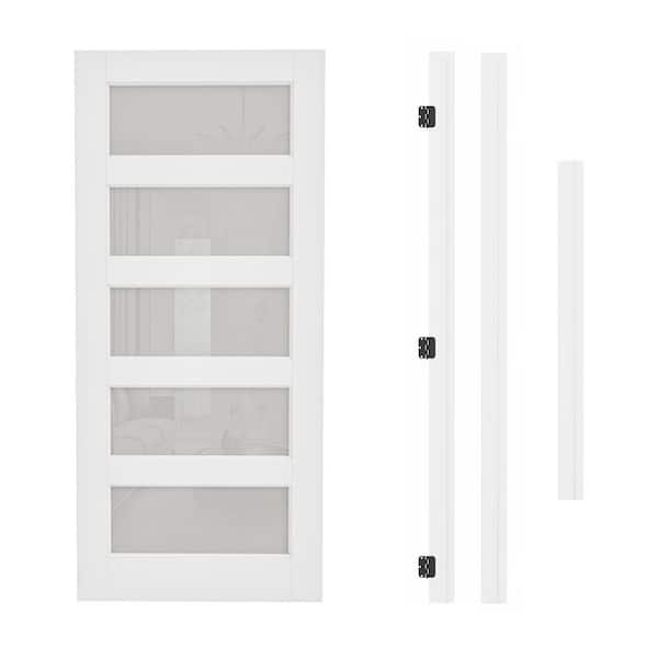 Masonite 32 in. x 80 in. 6 Panel Right-Handed Primed Composite
