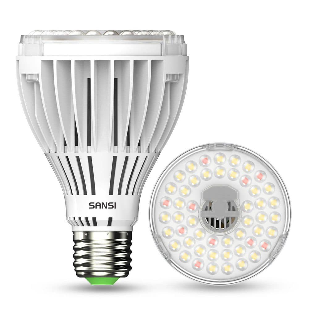 SANSI 30-Watt PAR25 5000K 660nm Full Spectrum E26 LED Grow Light