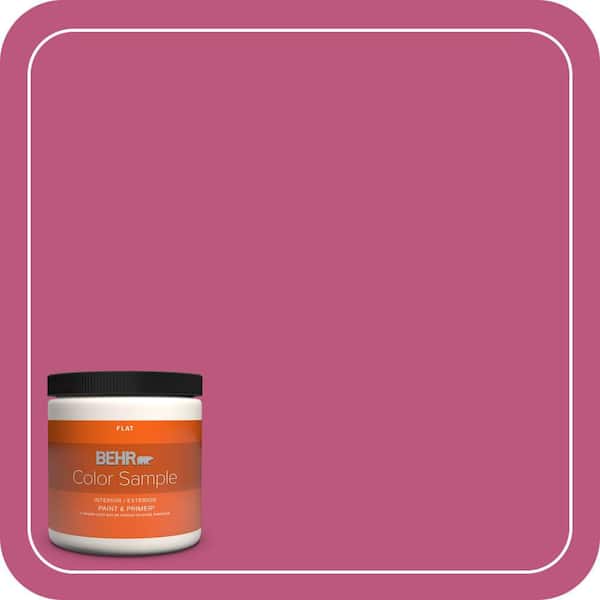BEHR PREMIUM PLUS 8 oz. #S-G-100 Tutti Frutti Flat Interior/Exterior Paint & Primer Color Sample